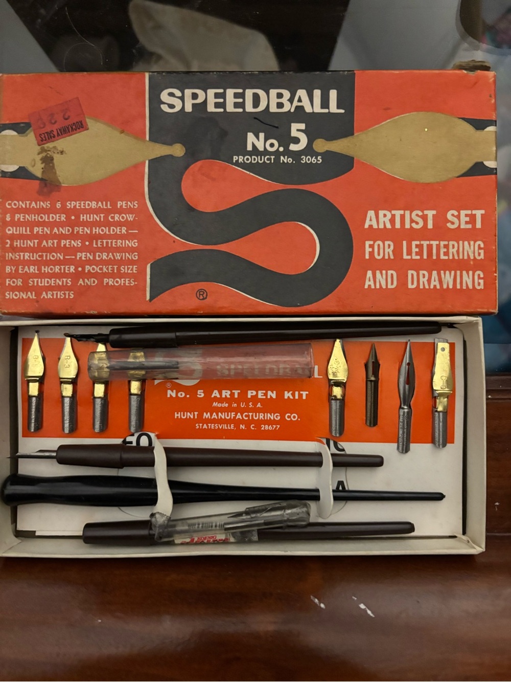 Vintage Speedball No. 5 Artist Pen Set Calligraphy Lettering Drawing Kit USA